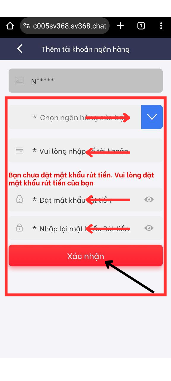 Hướng dẫn thêm ngân hàng SV368